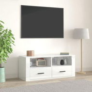 Detailed information about the product TV Cabinet High Gloss White 100x35x40 Cm Engineered Wood