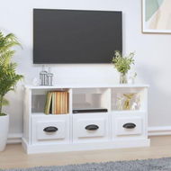 Detailed information about the product TV Cabinet High Gloss White 100x35x50 Cm Engineered Wood