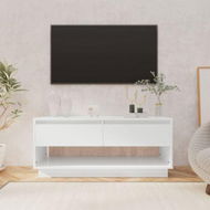 Detailed information about the product TV Cabinet High Gloss White 102x41x44 Cm Engineered Wood