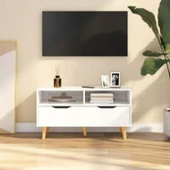 Detailed information about the product TV Cabinet High Gloss White 90x40x48.5 cm Engineered Wood