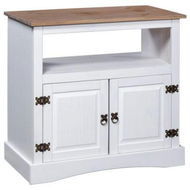 Detailed information about the product TV Cabinet Mexican Pine Corona Range White 80x43x78 Cm