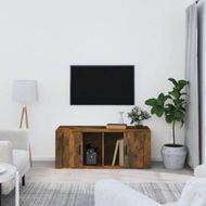 Detailed information about the product TV Cabinet Smoked Oak 100x35x40 Cm Engineered Wood