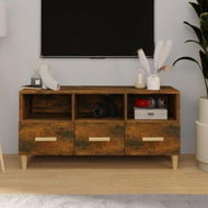 Detailed information about the product TV Cabinet Smoked Oak 102x36x50 Cm Engineered Wood