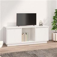 Detailed information about the product TV Cabinet White 110.5x35x44 Cm Solid Wood Pine.