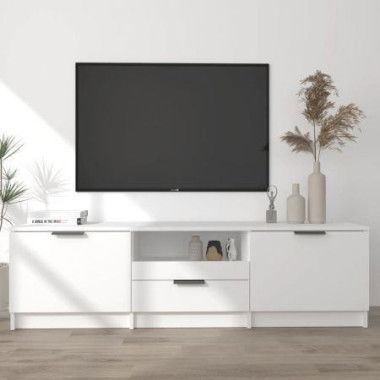 TV Cabinet White 140x35x40 Cm Engineered Wood