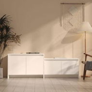 Detailed information about the product TV Cabinet White 146.5x35x50 Cm Engineered Wood.