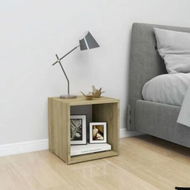 Detailed information about the product TV Cabinet White and Sonoma Oak 37x35x37 cm Engineered Wood