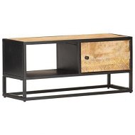 Detailed information about the product TV Cabinet With Carved Door 90x30x40 Cm Rough Mango Wood
