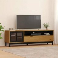 Detailed information about the product TV Cabinet with Glass Door FLAM 158x40x50 cm Solid Wood Pine