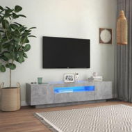 Detailed information about the product TV Cabinet With LED Lights Concrete Grey 160x35x40 Cm