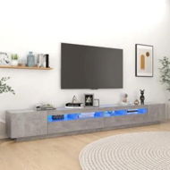 Detailed information about the product TV Cabinet with LED Lights Concrete Grey 300x35x40 cm