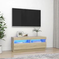 Detailed information about the product TV Cabinet with LED Lights Sonoma Oak 100x35x40 cm