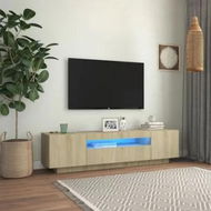 Detailed information about the product TV Cabinet with LED Lights Sonoma Oak 160x35x40 cm