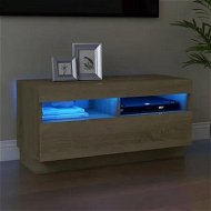 Detailed information about the product TV Cabinet with LED Lights Sonoma Oak 80x35x40 cm