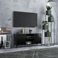 Detailed information about the product TV Cabinet with Metal Legs Black 103.5x35x50 cm