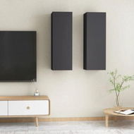 Detailed information about the product TV Cabinets 2 Pcs Grey 30.5x30x90 Cm Engineered Wood.