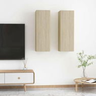 Detailed information about the product TV Cabinets 2 Pcs Sonoma Oak 30.5x30x90 Cm Engineered Wood.