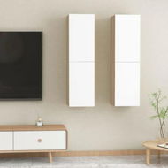 Detailed information about the product TV Cabinets 2 Pcs White And Sonoma Oak 30.5x30x110 Cm Engineered Wood.