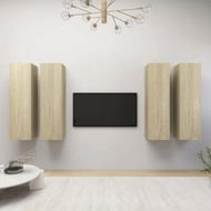 Detailed information about the product TV Cabinets 4 pcs Sonoma Oak 30.5x30x110 cm Engineered Wood