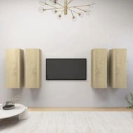 Detailed information about the product TV Cabinets 4 pcs Sonoma Oak 30.5x30x90 cm Engineered Wood