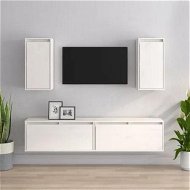 Detailed information about the product TV Cabinets 4 pcs White Solid Wood Pine