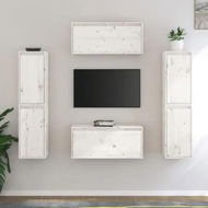 Detailed information about the product TV Cabinets 6 pcs White Solid Wood Pine