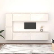 Detailed information about the product TV Cabinets 6 pcs White Solid Wood Pine