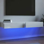 Detailed information about the product TV Cabinets with LED Lights 2 pcs High Gloss White 60x35x15.5 cm