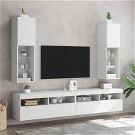 Detailed information about the product TV Cabinets with LED Lights 2 pcs White 30.5x30x102 cm