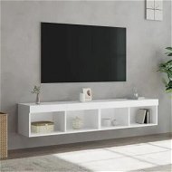 Detailed information about the product TV Cabinets with LED Lights 2 pcs White 80x30x30 cm