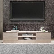 Detailed information about the product TV Stand Entertainment Unit 2 Doors Wooden Storage Cabinet Furniture - Oak