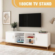 Detailed information about the product TV Stand Media Console Modern Storage Table Entertainment Centre Hidden Compartments Open Shelves