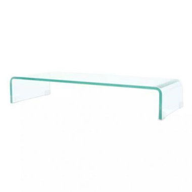 TV Stand/monitor Riser Glass Clear 80x30x13 Cm.