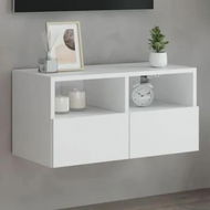 Detailed information about the product TV Wall Cabinet White 60x30x30 cm Engineered Wood