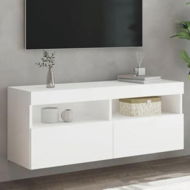 Detailed information about the product TV Wall Cabinet with LED Lights White 100x30x40 cm