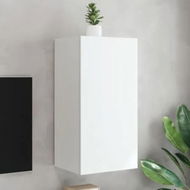 Detailed information about the product TV Wall Cabinet with LED Lights White 40.5x35x80 cm