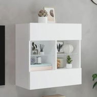 Detailed information about the product TV Wall Cabinet with LED Lights White 58.5x30x60.5 cm