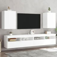 Detailed information about the product TV Wall Cabinets 2 pcs White 40.5x30x60 cm Engineered Wood