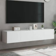 Detailed information about the product TV Wall Cabinets with LED Lights 2 pcs White 80x35x31 cm