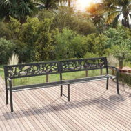 Detailed information about the product Twin Garden Bench 246 Cm Black Steel