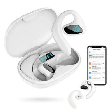 Two-Way Translator Device Smart Voice Translator Earbuds with Bluetooth,APP for 144 Languages Online Instant Voice Translation for Business Travel,White