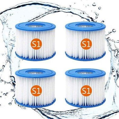 Type S1 Spa Filter Cartridge Compatible With All Intex PureSpa Models (4 Pcs)