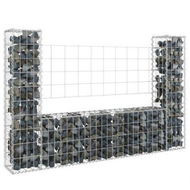 Detailed information about the product U-shape Gabion Basket With 2 Posts Iron 140x20x100 Cm