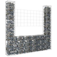 Detailed information about the product U-shape Gabion Basket With 2 Posts Iron 140x20x150 Cm