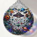 UFO Alien Stained Glass Ornament, Christmas Ornaments, Christmas Tree Decorations, UFO Alien Christmas Decor, UFO Alien Ornaments for Christmas Tree. Available at Crazy Sales for $9.95