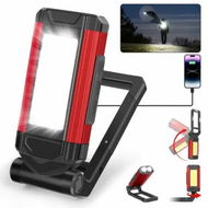 Detailed information about the product Ultra Bright LED Work Lamp Workshop Lamp with Rechargeable Battery Magnetic Base and Rotating Function for Workshop,Car Repair Camping,Red
