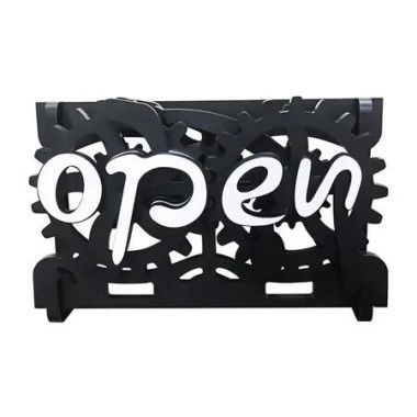 Ultra Manual Mechanical Gear Conversion, Double Sided Open/Close Business Sign Board (Suspension) for Restaurant, Bar, Hotels, Cafes
