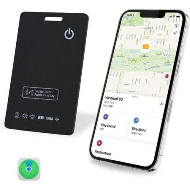 Ultra-Thin Wallet Tracker Card,Thin Wallet Finder Wireless Charging,Works with Find My (Only for iPhone) Worldwide Tracking,Item Finder