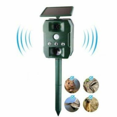 Ultrasonic Animal Repeller Outdoor Cat Repellent Solar Powered Dog Deterrent For Garden Yard Field Farm