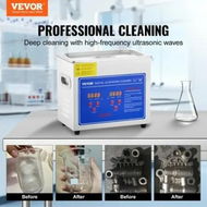 Detailed information about the product Ultrasonic Cleaner Machine 3L Stainless Steel Ultrasonic Cleaning Machine Digital Heater Timer Jewelry Cleaning for Commercial Personal Home Use (3L)